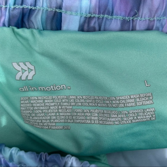 ALL IN MOTION SHORTS SIZE L MARBLE COLOR BLUES - Picture 4 of 4